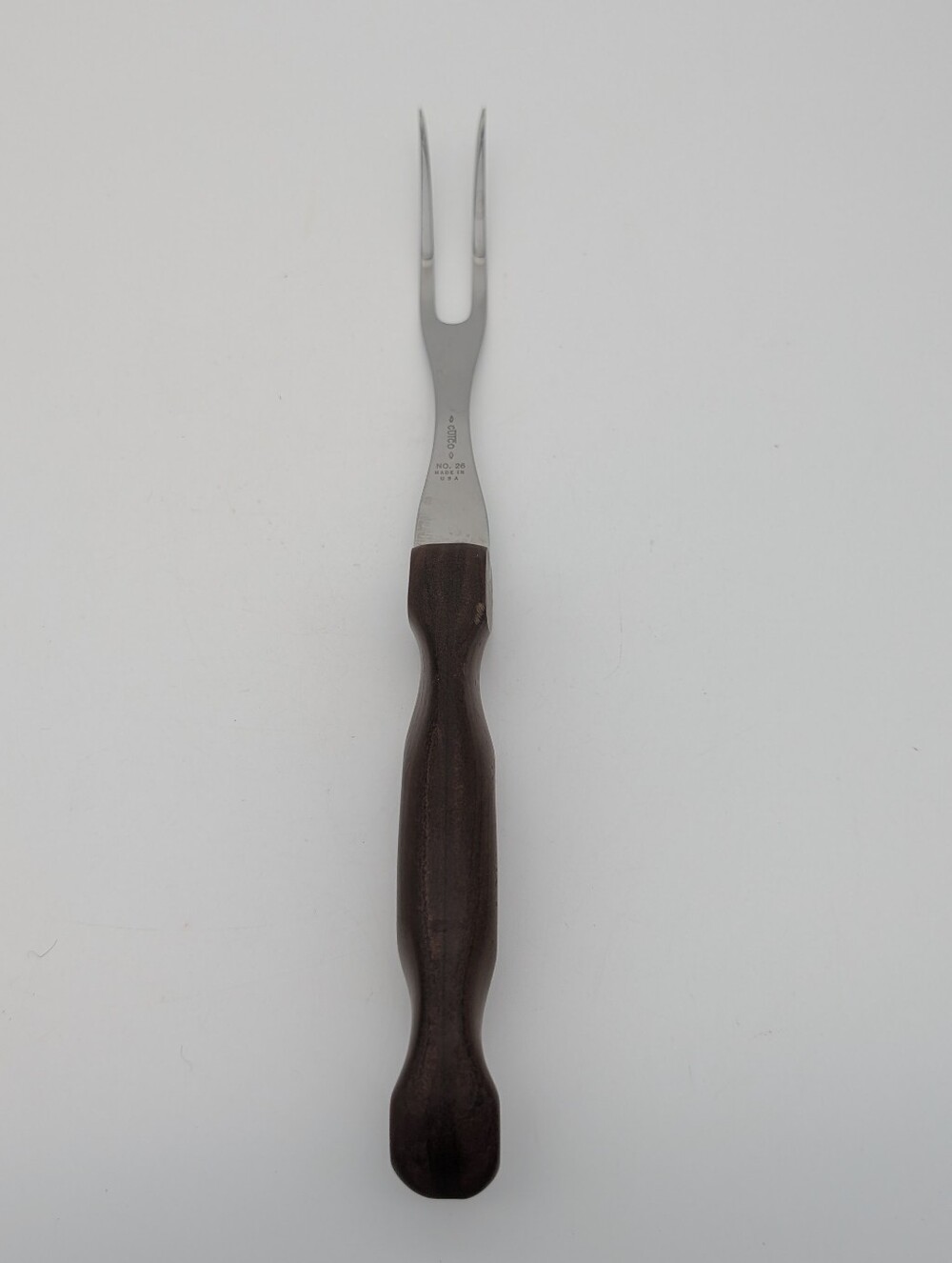 Cutco No 26 Carving Fork with Dark Brown Handle